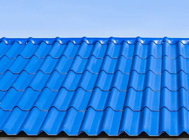 Blue tile roof